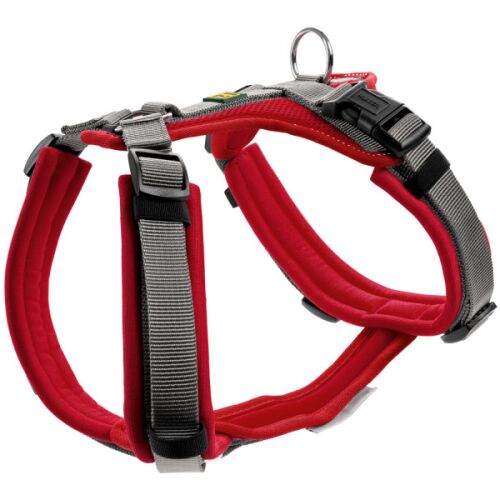 Hunter Geschirr Maldon Rot/Grau 34-49/XS