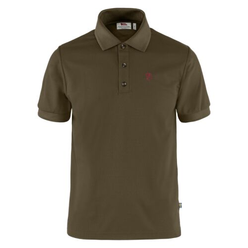 Fjällräven Herren Poloshirt Crowley Pique Dark Olive L