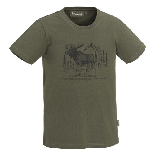 Pinewood Kinder T-Shirt Moose Grün 116