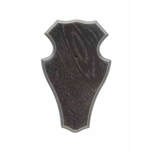 Trophäenbrett dunkel, rund mit Ausfräsung 40x22 cm