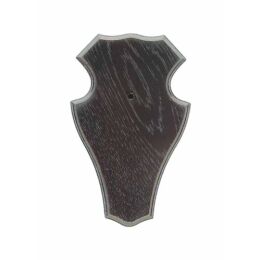 Troph&auml;enbrett dunkel, rund ohne Ausfr&auml;sung 29x17 cm