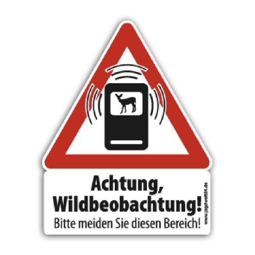 Warnschild "Achtung Wildbeobachtung" Groß