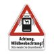 Warnschild "Achtung Wildbeobachtung" Groß