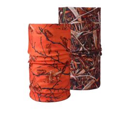 Camok&ouml;nig Multituch / Schlauchschal - 3D Camouflage Schilf &amp; Orange Set