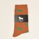 Krawattendackel Unisex Socken braun, Fuchs grün Größe 36 - 40