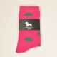 Krawattendackel Unisex Socken pink, Wildschwein grün Größe 41 - 46