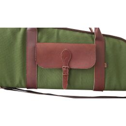 AKAH Futteral Canvas-Leder Gr&uuml;n-Braun