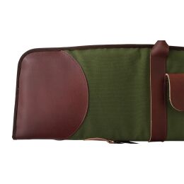 AKAH Futteral Canvas-Leder Gr&uuml;n-Braun