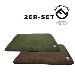 Farm-Land Hundedecke Faserpelz Pro Thermo 2er-Set 100x70cm Grn Schwarz