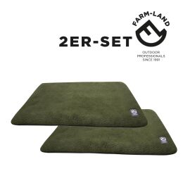 Farm-Land Hundedecke Faserpelz Pro Thermo 2er-Set 100x70cm Grn Schwarz