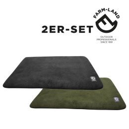 Farm-Land Hundedecke Faserpelz Pro Thermo 2er-Set 100x70cm Grn Schwarz