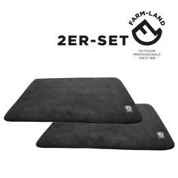Farm-Land Hundedecke Faserpelz Pro Thermo 2er-Set 100x70cm Braun Schwarz