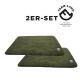 Farm-Land Hundedecke Faserpelz Pro Thermo 2er-Set 100x70cm Braun Schwarz