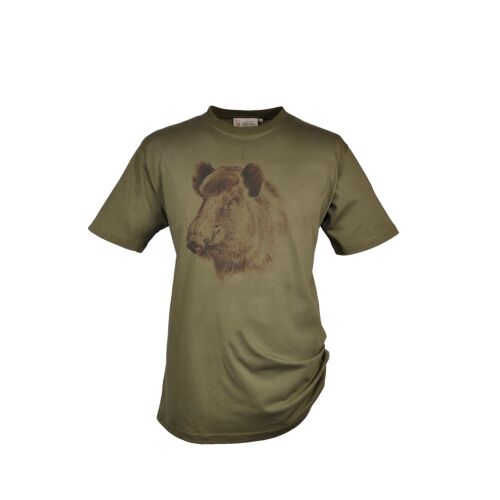 Hubertus T-Shirt "Keiler" schilf XS