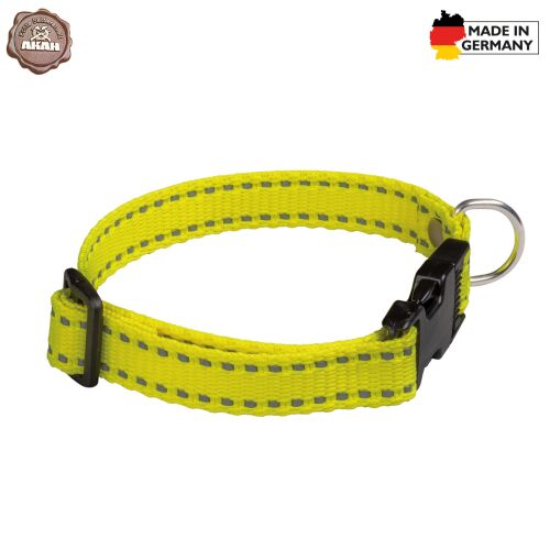 AKAH Welpenhalsband neongelb