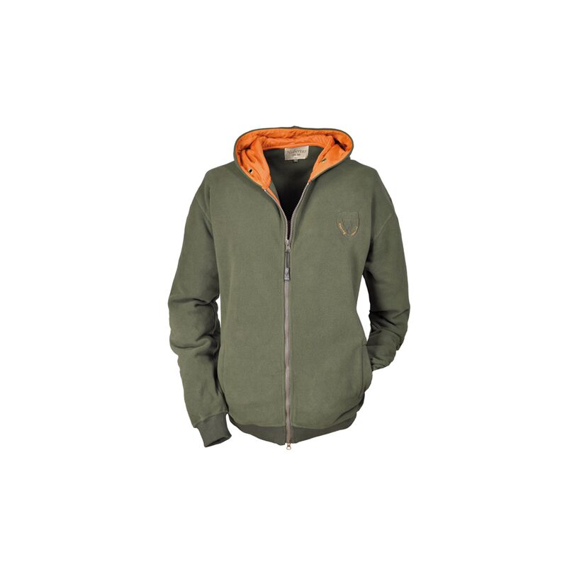 Hubertus Kinder Fleecejacke mit Kapuze Oliv