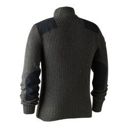 Deerhunter Herren Strickpullover Rogaland mit Reiverschluss Adventure Green Melange S