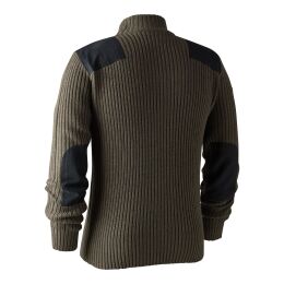 Deerhunter Herren Strickpullover Rogaland mit Reiverschluss Adventure Green Melange S