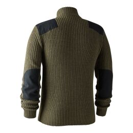 Deerhunter Herren Strickpullover Rogaland mit Reiverschluss Adventure Green Melange S