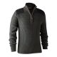 Deerhunter Herren Strickpullover Rogaland mit Reißverschluss Adventure Green Melange S