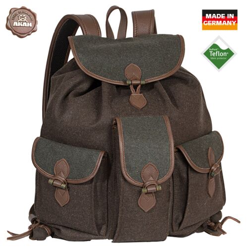 AKAH Loden Rucksack braun/grün