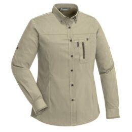 Pinewood Damen Bluse Tiveden TC Stretch Insect Safe Light Khaki