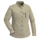 Pinewood Damen Bluse Tiveden TC Stretch Insect Safe Light Khaki