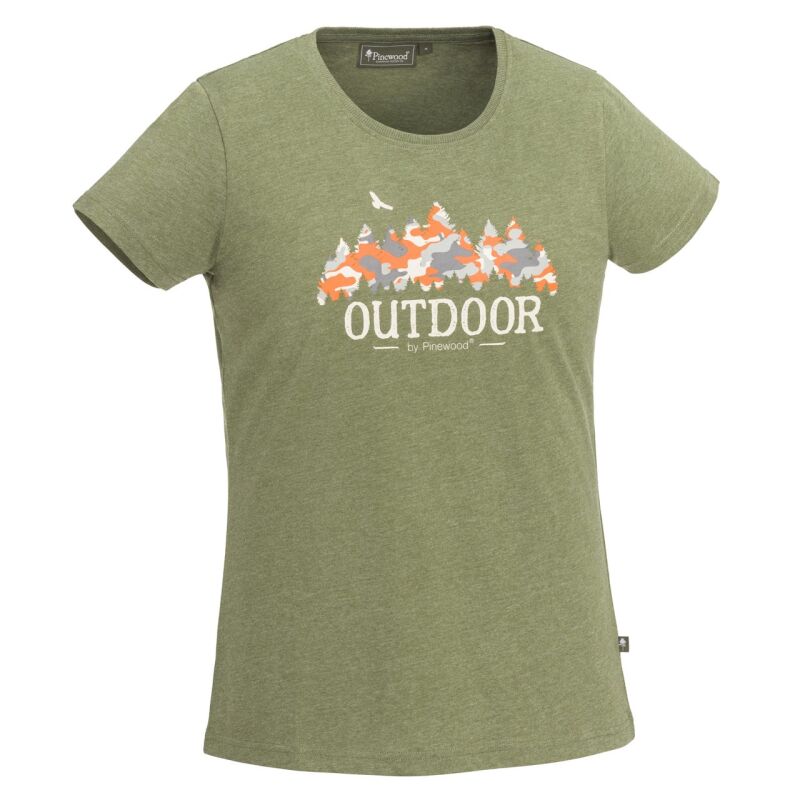 Pinewood Damen T-Shirt Forest Leaf Melange