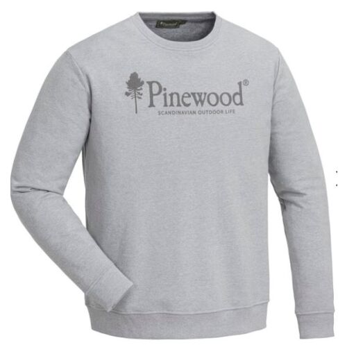 Pinewood Herren Sweater Sunnaryd Light Grey Melange