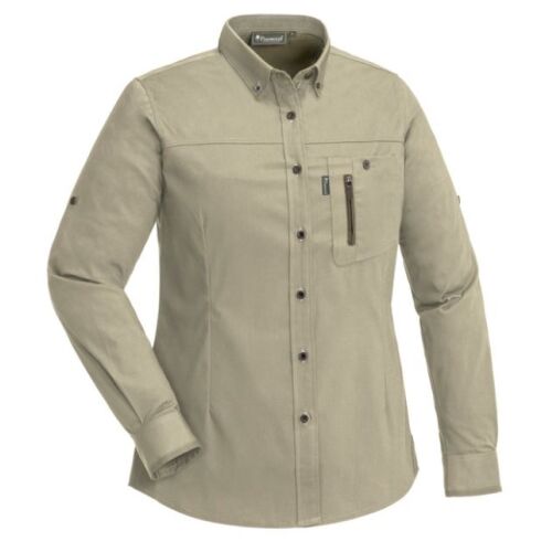 Pinewood Damen Bluse Tiveden TC Stretch Insect Safe Light Khaki L