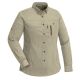 Pinewood Damen Bluse Tiveden TC Stretch Insect Safe Light Khaki L