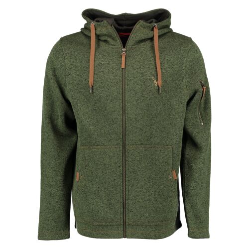 Tom Collins Herren Strick Fleece Jacke Trachtengrün