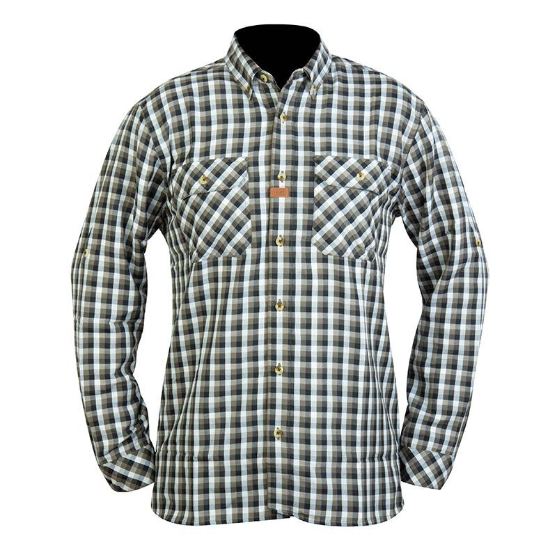 Hart Herren Hemd Ikani Schwarz-Oliv 3XL