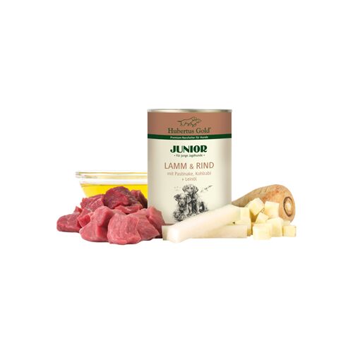 Hubertus Gold Junior Lamm & Rind mit Pastinaken und Kohlrabi 12x400g