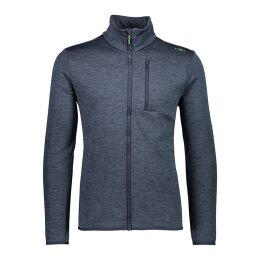 CMP Herren-Knit-Tech-Fleece M&eacute;lange Schwarz-Blau 56