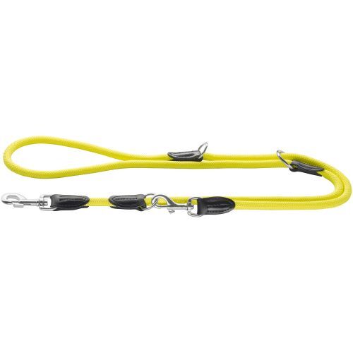 Hunter Verstellbare Führleine Freestyle Neongelb L 200 cm; B 1,0 cm