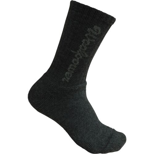 Woolpower Kinder Socken Logo 400 Forest Green 28-31