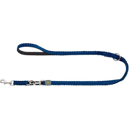 Hunter Verstellbare Führleine Hilo Blau L 200 cm | B 1,5 cm
