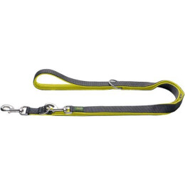 Hunter Verstellbare F&uuml;hrleine Maldon Limette/Grau L 200 cm | B 2,0 cm