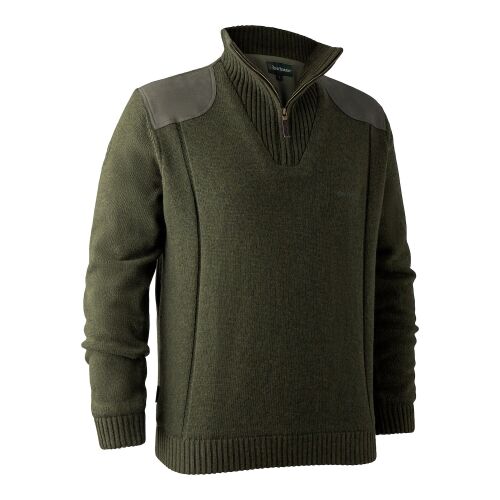 Deerhunter Herren Strickpullover Carlisle mit Stormliner Green Melange XXL