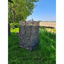 Tarnzelt Camouflage mit Rahmen inkl. Tarnnetz Schilf