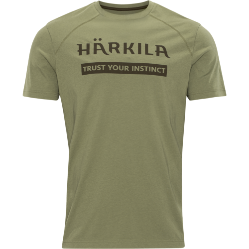 Härkila Herren T-Shirt Logo 2-Pack Willow Green / Oil Green