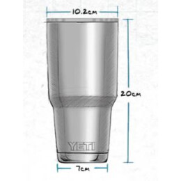 Yeti Trinkbecher Rambler 30 Oz (887 ml) Schwarz