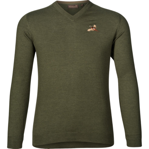 Seeland Herren Pullover Woodcook mit V-Ausschnitt Classic Green