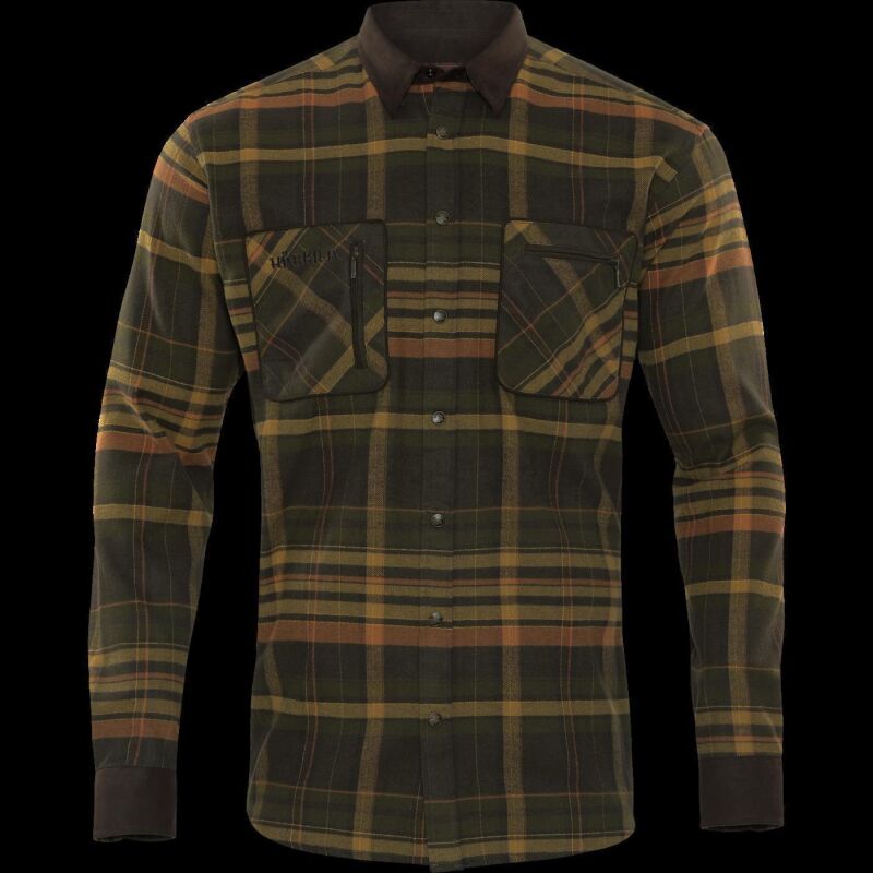 Härkila Herren Flanellhemd Pajala Grün/Braun 4XL