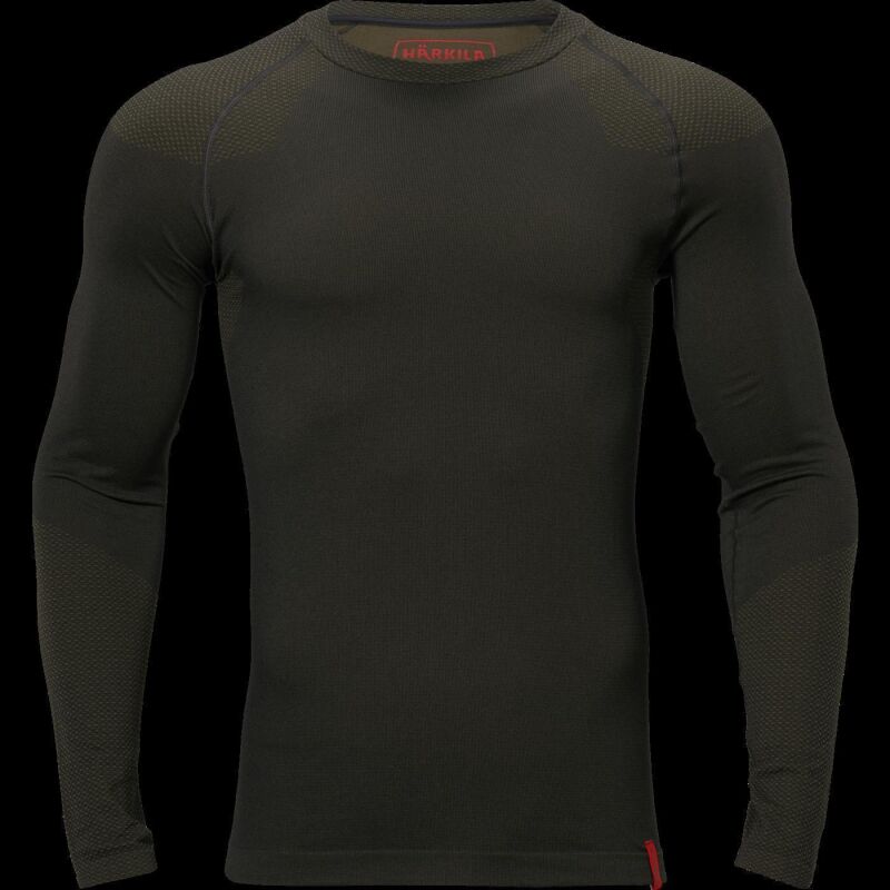 Härkila Herren Langarm-Unterhemd Base Active Dark Willow Green M/L