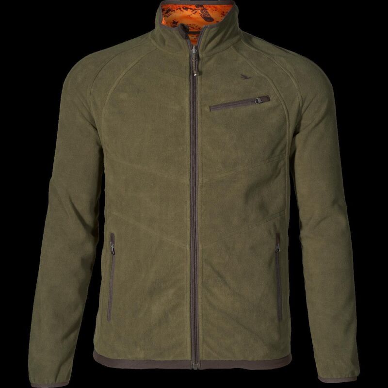 Seeland Herren Fleecejacke Vantage Reversible Pine Green/InVis Orange Blaze L
