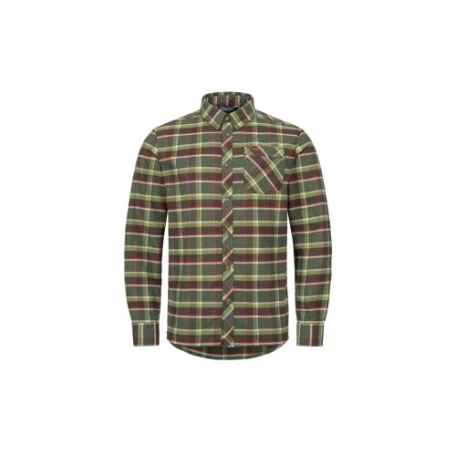 Blaser Herren Funktionshemd Charles Oliv-Rot Kariert XL