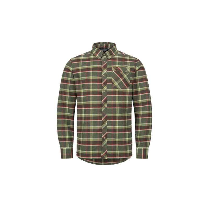 Blaser Herren Funktionshemd Charles Oliv-Rot Kariert 3XL