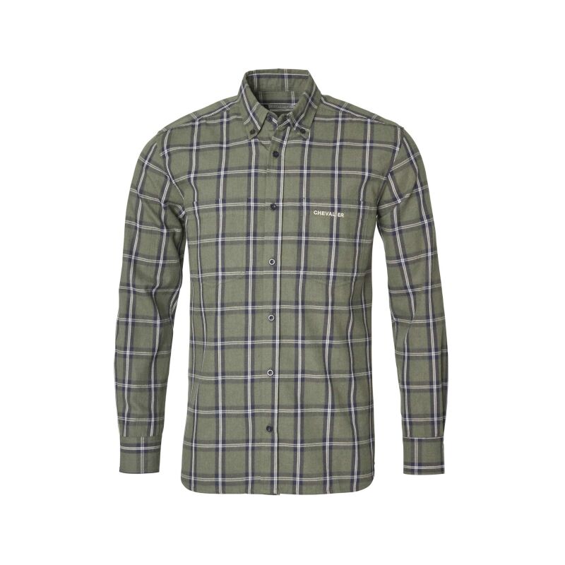 Chevalier Herren Flanellhemd Bear Tree Green Checked XL